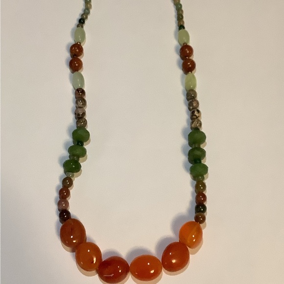 Carnelian and Jade Necklace - Picture 2 of 2